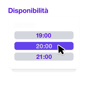 Disponibilità lezioni online fino le 21:00 Disponibili lezioni online fino le 21:00